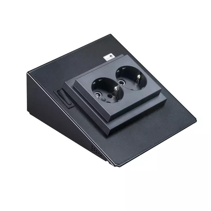 Pro Power Plus MATTAMUSTA - Monitoimipistorasia valokatkaisijalla - 381 - 1