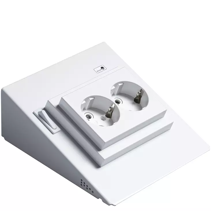 Pro Power Plus VALKOINEN - Monitoimipistorasia valokatkaisijalla - 231 - 1